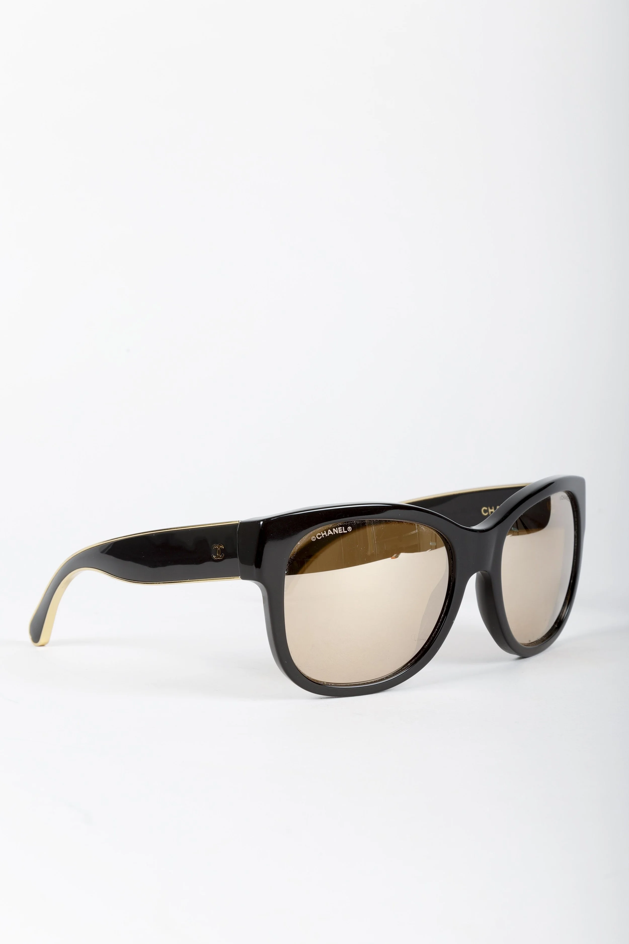 Chanel Gold Trim Sunglasses — BLOGGER ARMOIRE