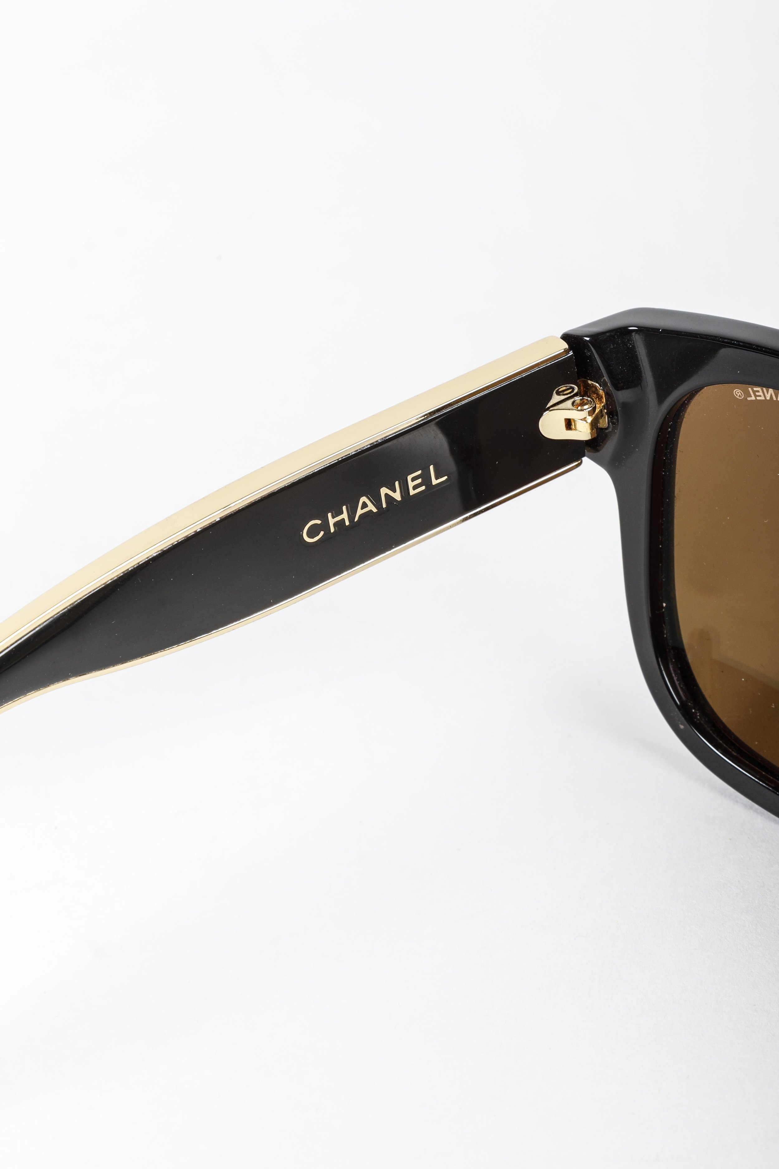 chanel glasses gold