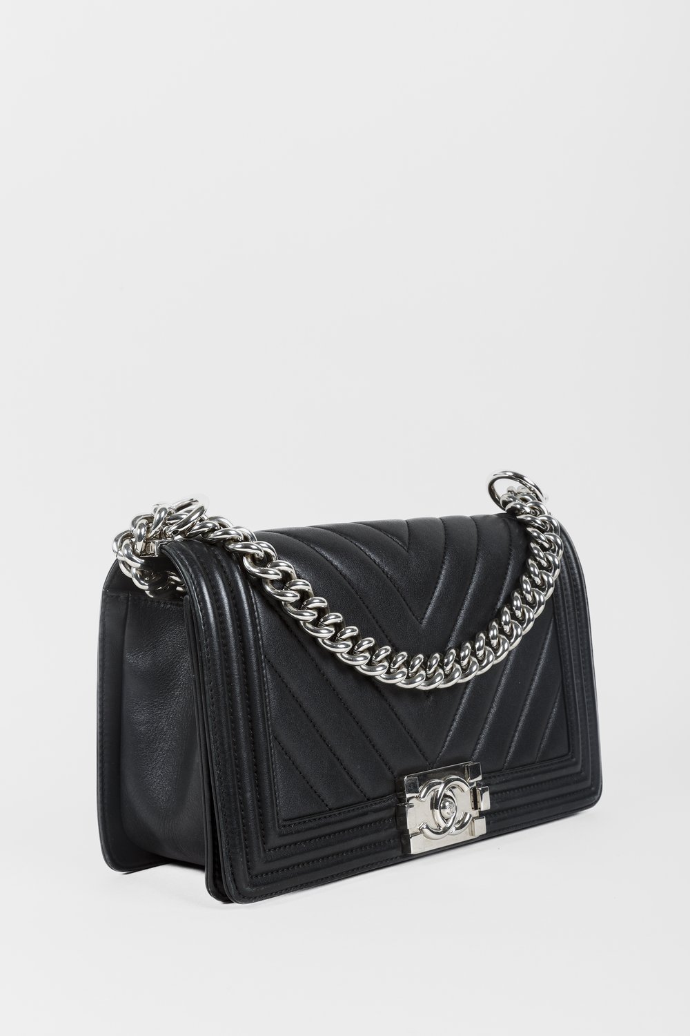 Chanel Black Quilted Boy Bag SHW — BLOGGER ARMOIRE