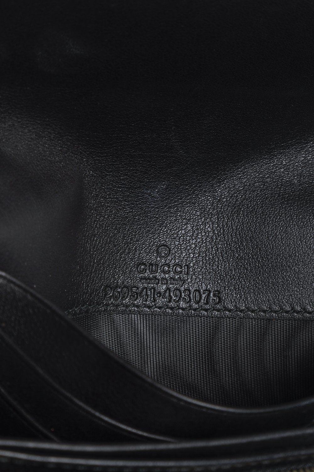 Gucci Guccissima Black Leather Chain Wallet — BLOGGER ARMOIRE