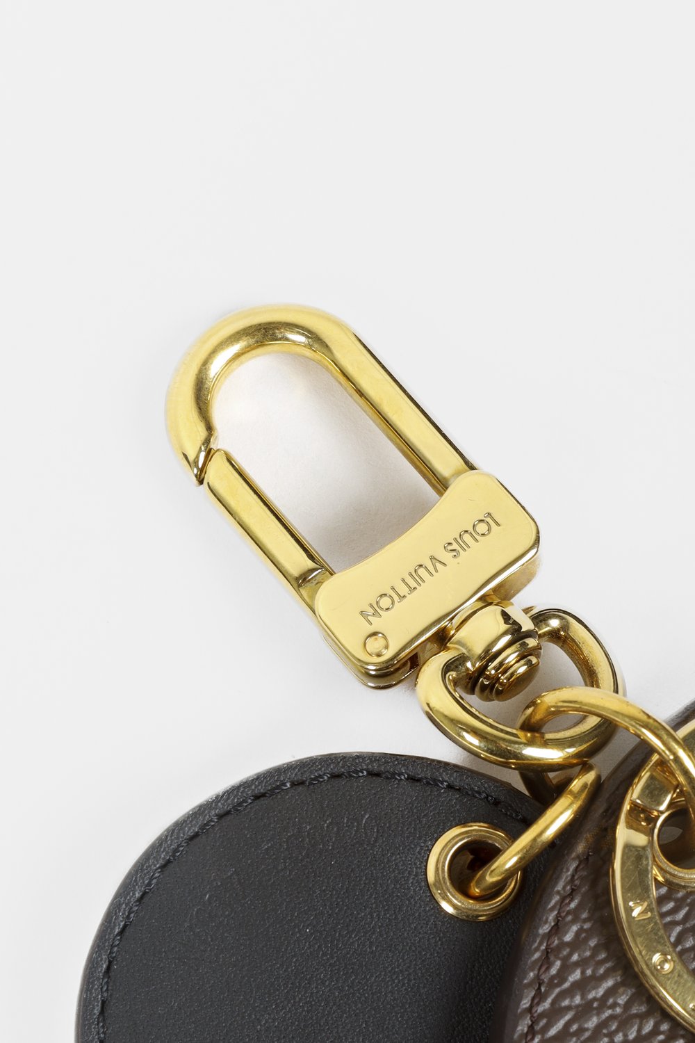 Louis Vuitton Round Bag Charm and Key Holder Monogram Reverse Eclipse  Silver 6445135