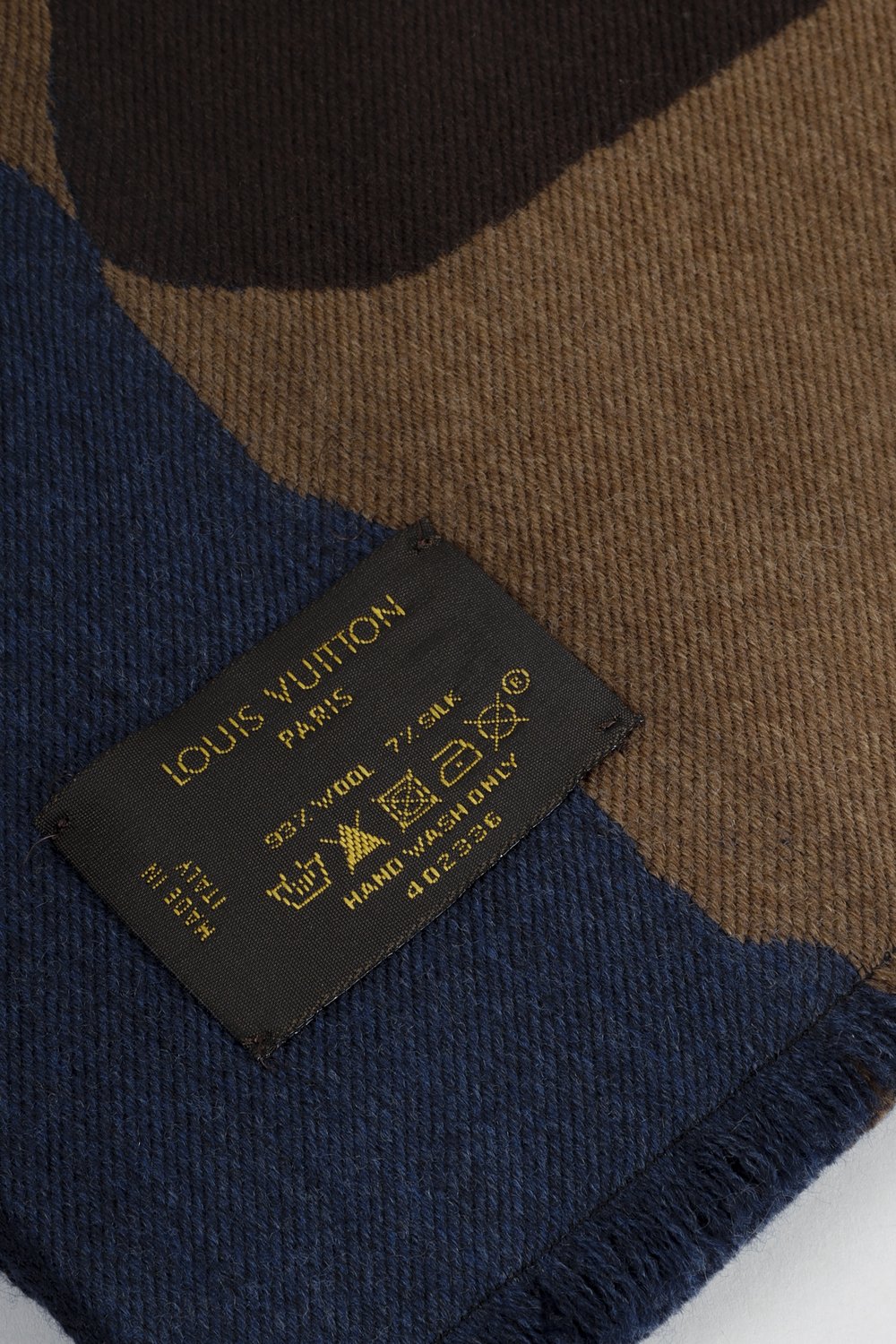 Louis Vuitton Silk Monogram Navy and Brown Scarf — BLOGGER ARMOIRE