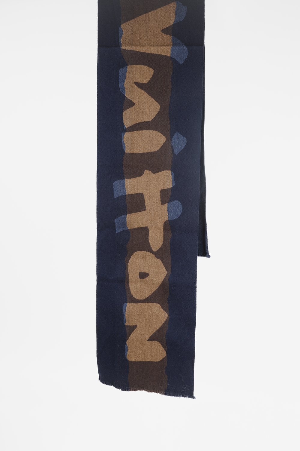 Louis Vuitton Silk Monogram Navy and Brown Scarf — BLOGGER