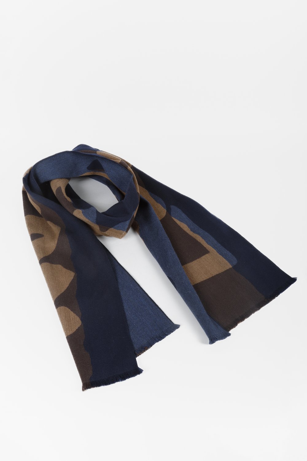 Louis Vuitton Navy Brown Letters Wool Scarf — BLOGGER ARMOIRE
