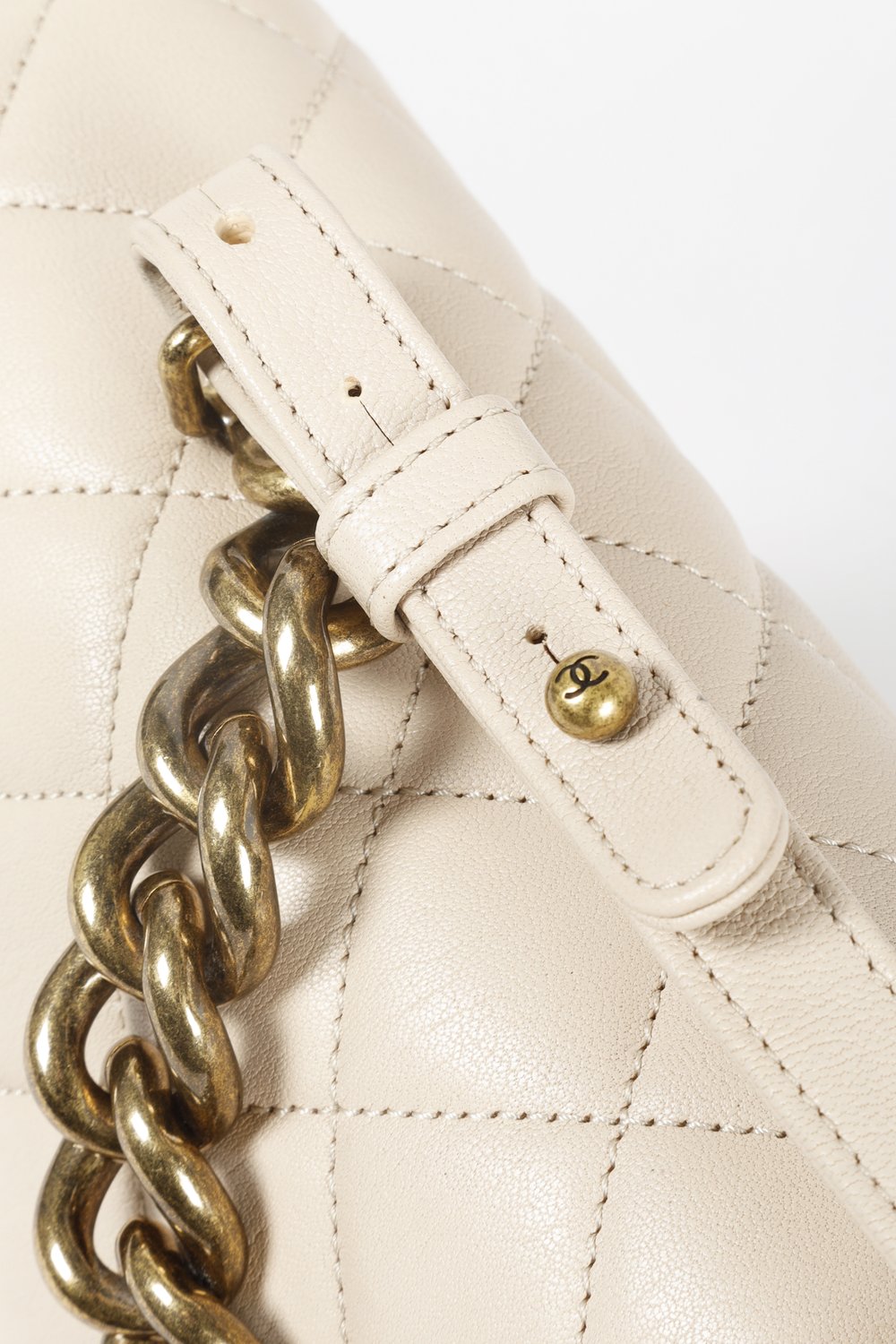 Chanel Large Beige Trapezio Flap Bag — BLOGGER ARMOIRE