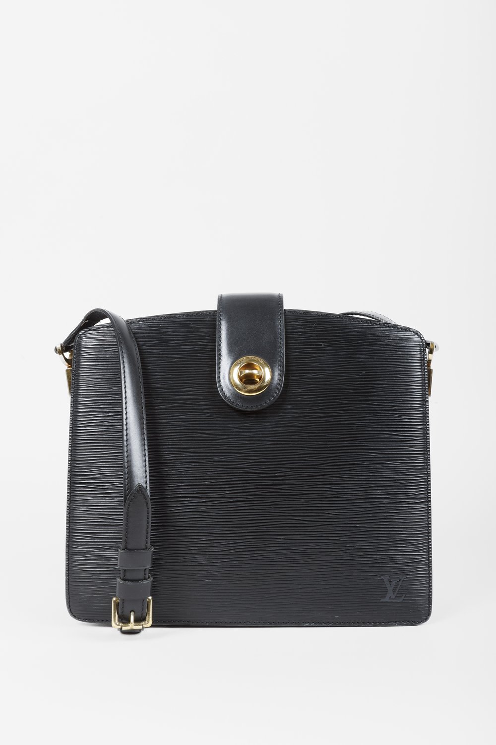 Louis Vuitton Patent Leather Embossed Logo XL Messenger Bag