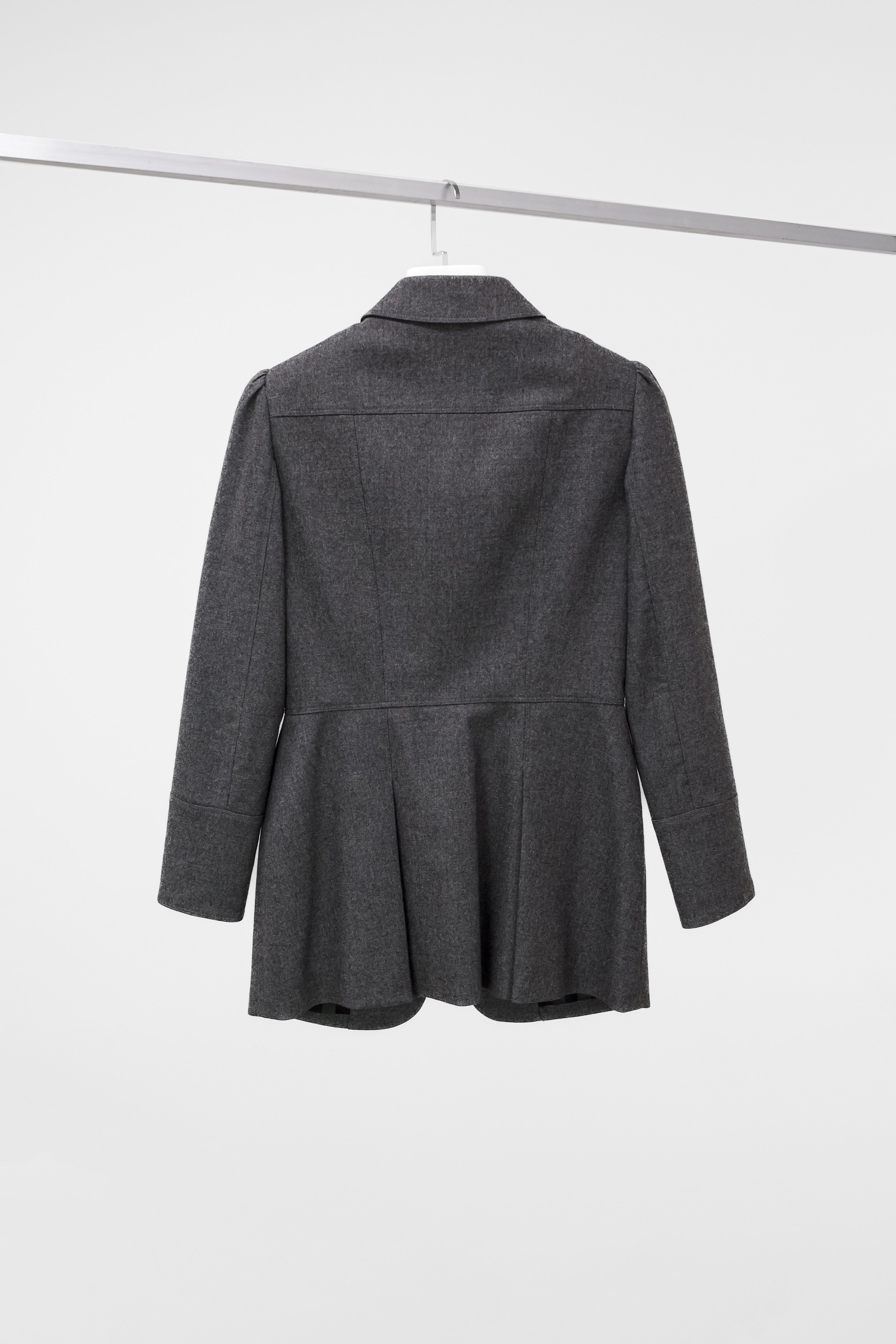 Burberry Grey Wool Coat — BLOGGER ARMOIRE