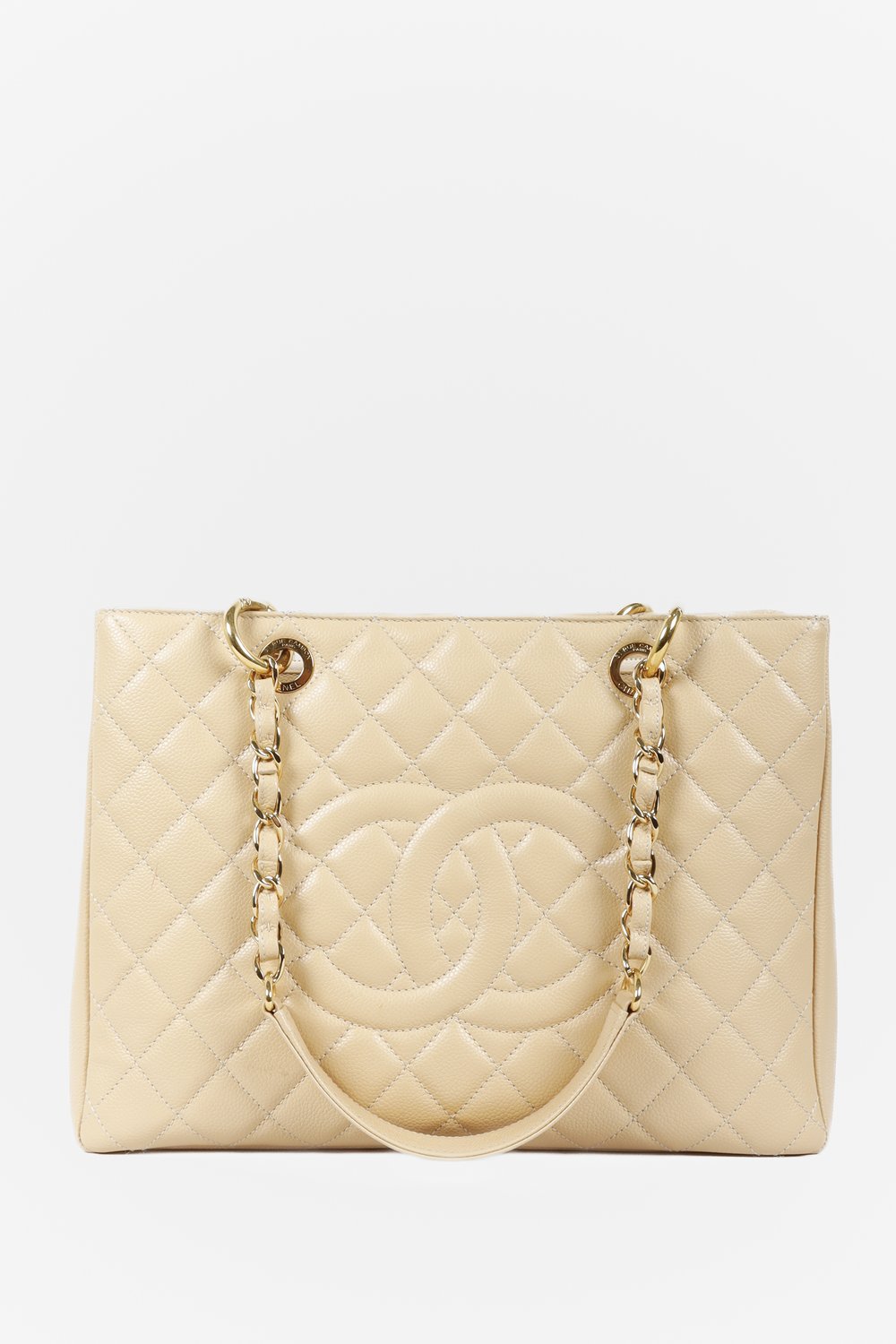 Chanel Caviar Quilted Grand Shopping Tote Beige — BLOGGER