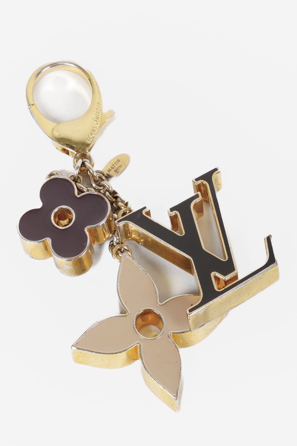 Louis Vuitton Louis Vuitton Fleur de Monogram Gold Tone Key Chain /