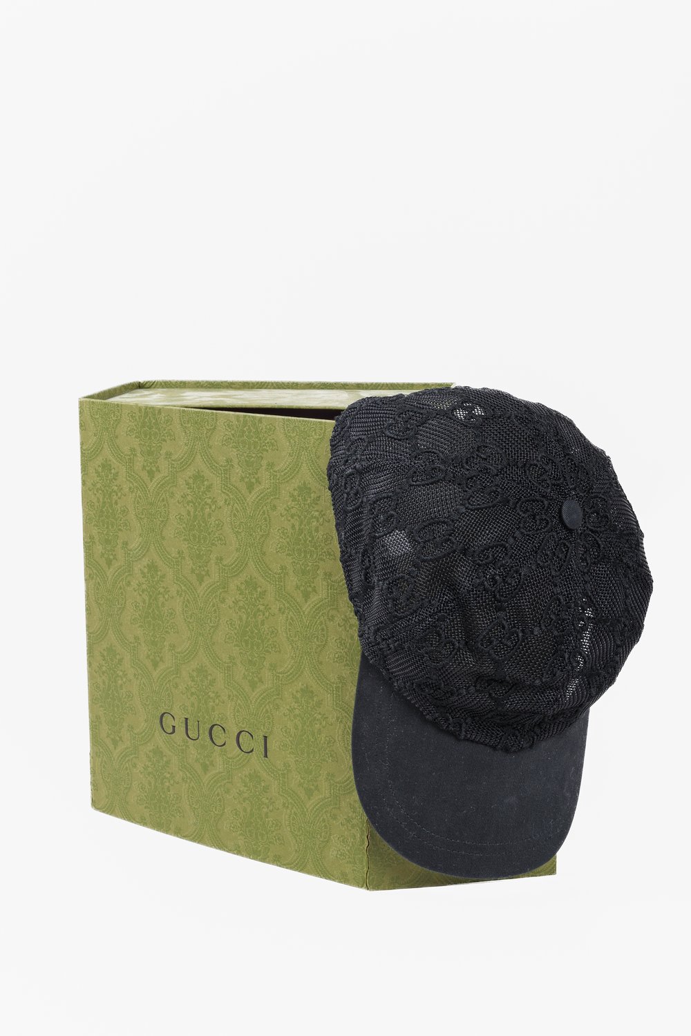 Gucci Gg Embroidered Velvet Baseball Cap in Black