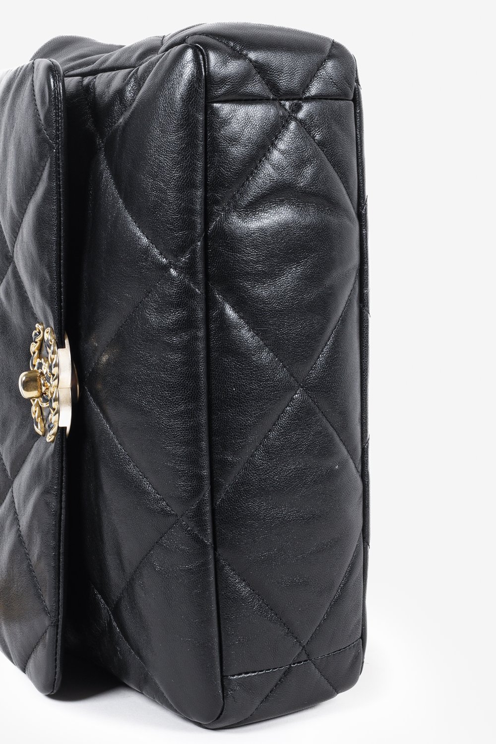 Chanel 19 Large Black Lambskin Quilted Handbag — BLOGGER ARMOIRE