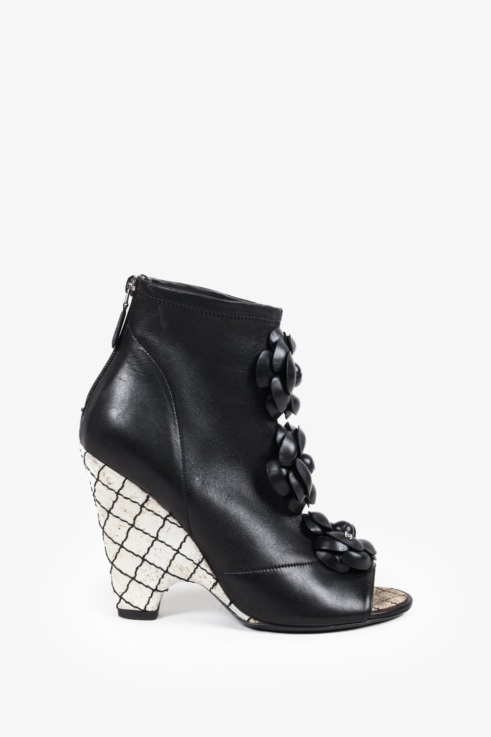 Chanel Camellia Wedge Booties — BLOGGER ARMOIRE