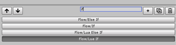 Typing 'if' in the command search box shows all commands that have 'if' in the name