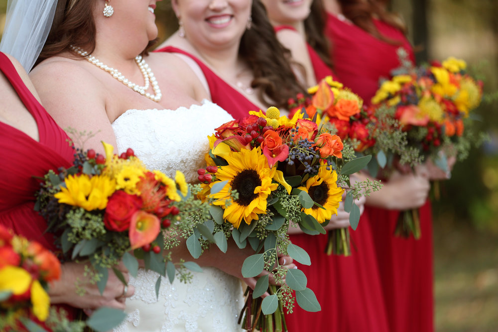 Bridesmaids with Sunflower Bouquets.jpg