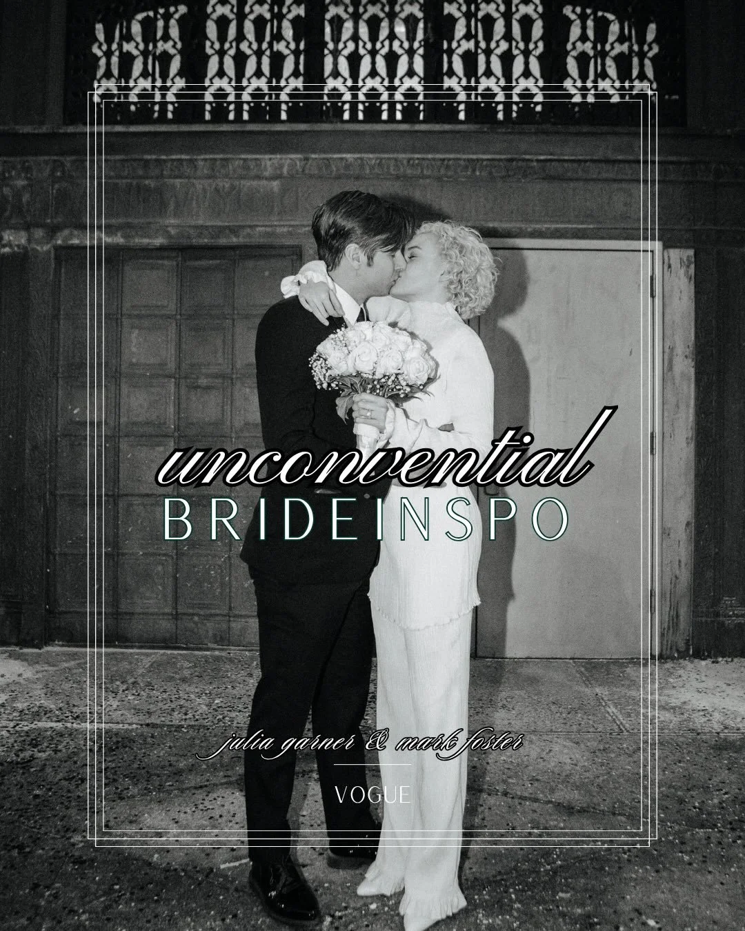 Julia Garner&rsquo;s New York City Hall wedding over the holidays is proof that unconventional doesn&rsquo;t mean impersonal. She married Mark Foster exactly where her parents did 40 years before, kept it intimate, and did it all her way. Choosing a 