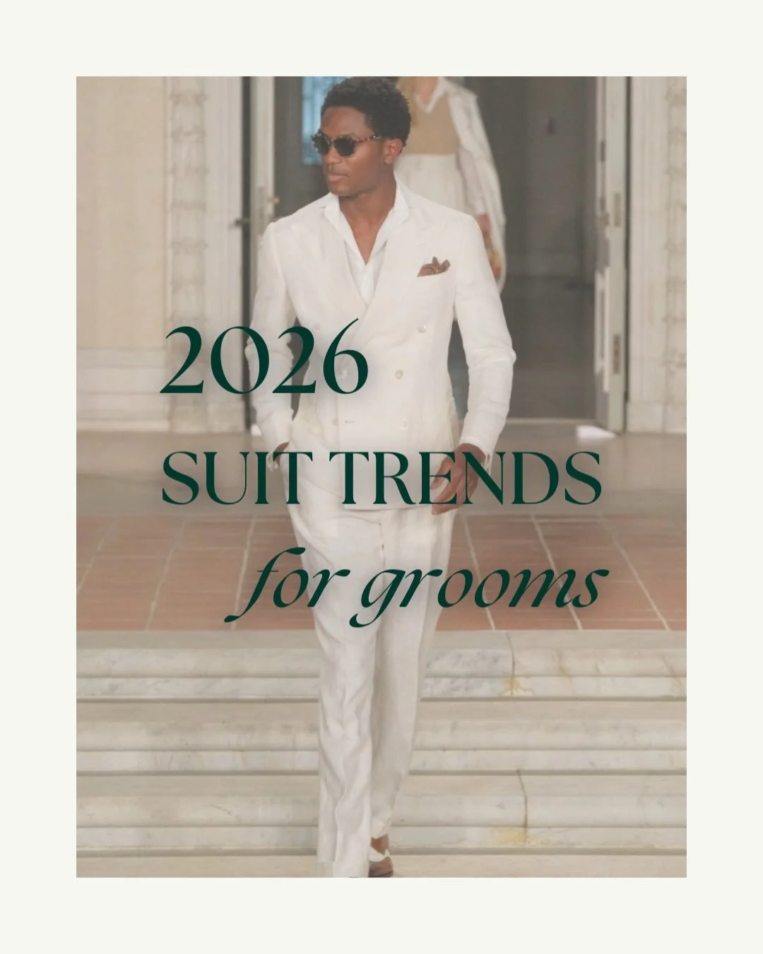 Grooms 2026: no more &ldquo;just a suit.&rdquo; Bold tailoring, unexpected accessories, and full personality &mdash; not complementing the bride, but owning the moment. 

#GroomStyle #WeddingFashion