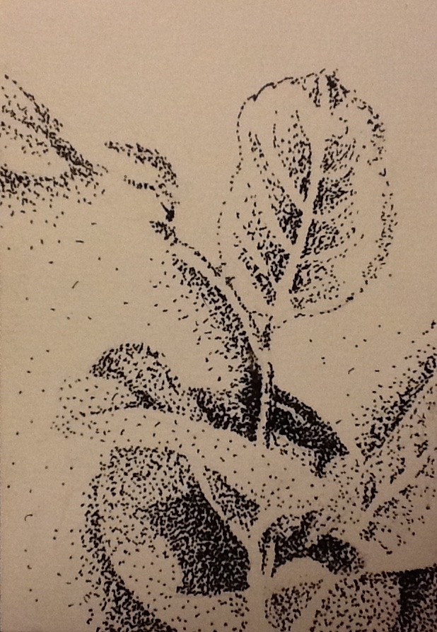 Pointillism Flower Art