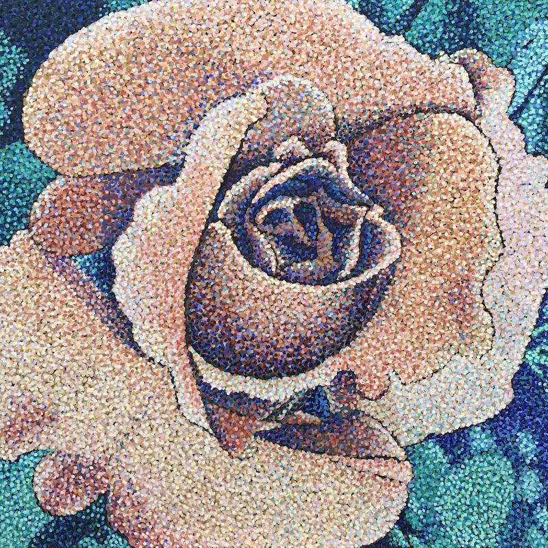 Pointillism Floral New Dots Rebecca Bangs
