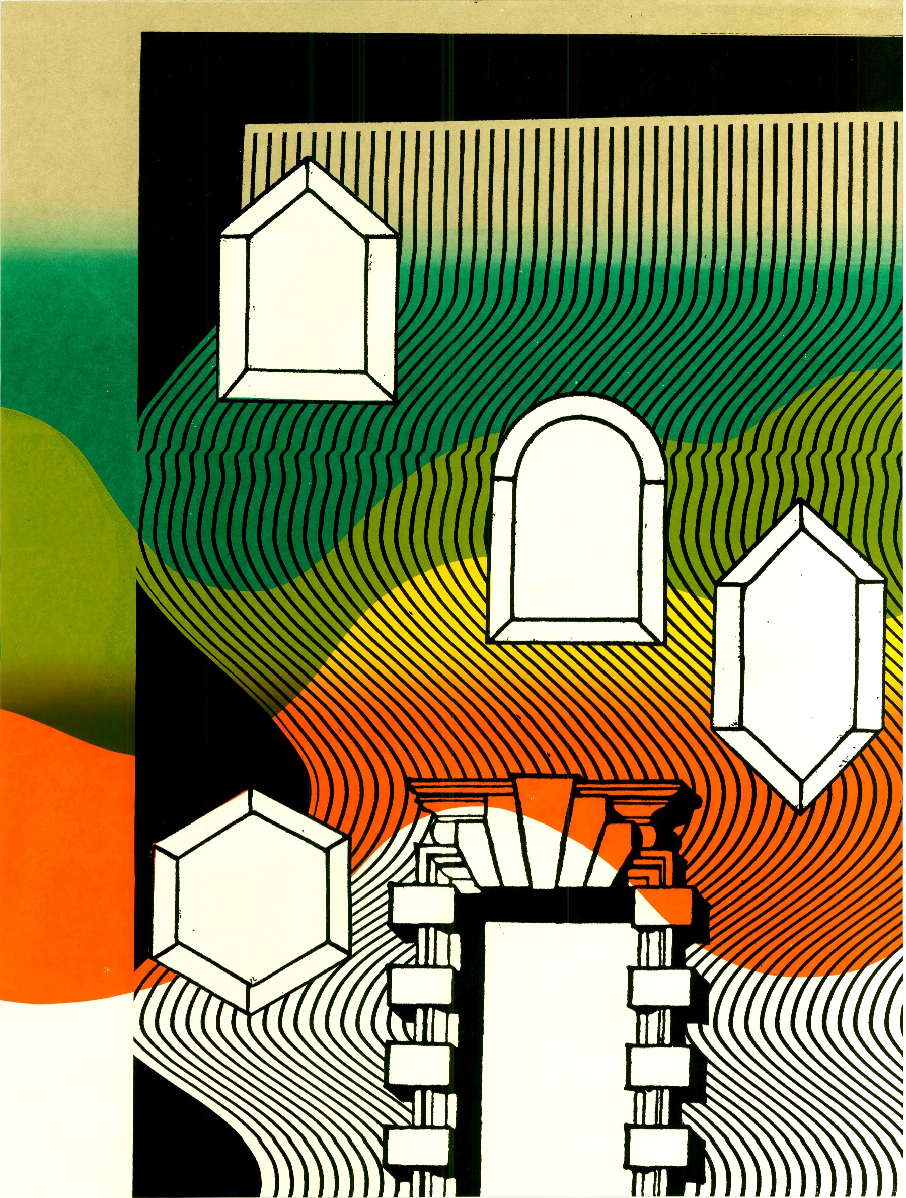 Gibbs Surround Screenprint 18" x 24" 2014