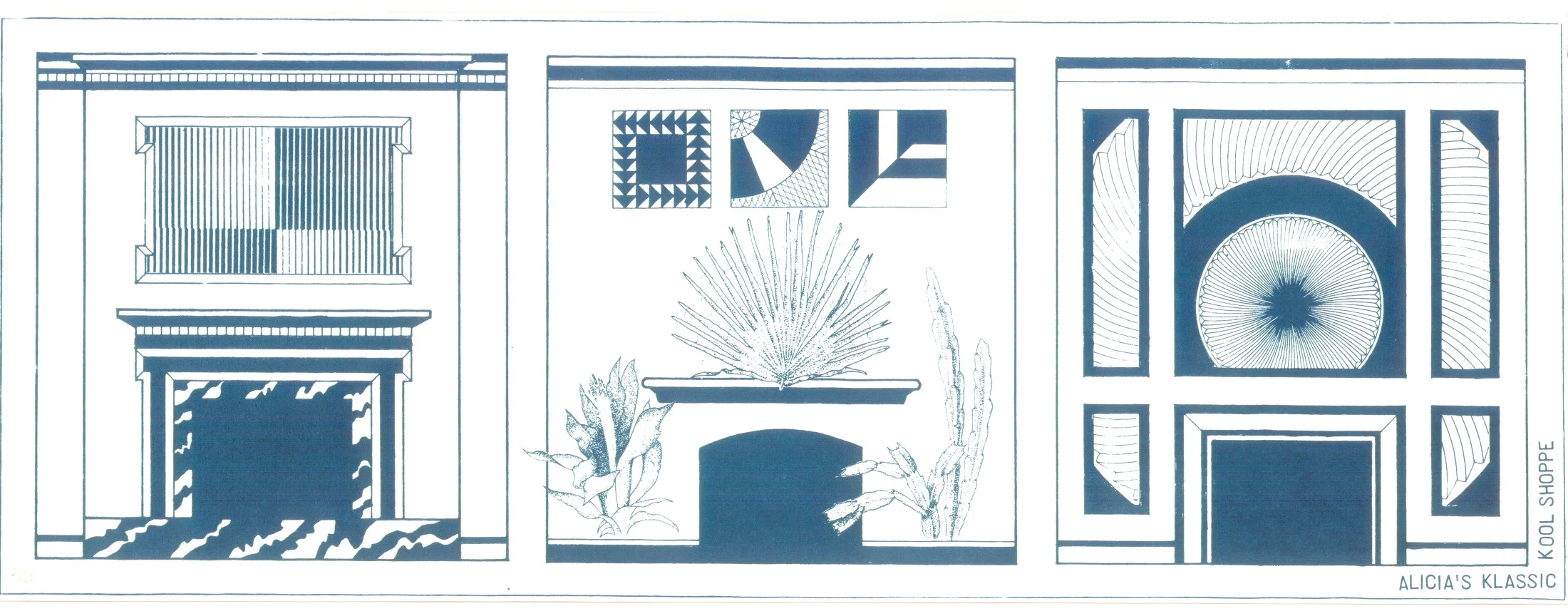 Weird Room Double sided screenprint (red on opposite side) 6" x 22" 2015