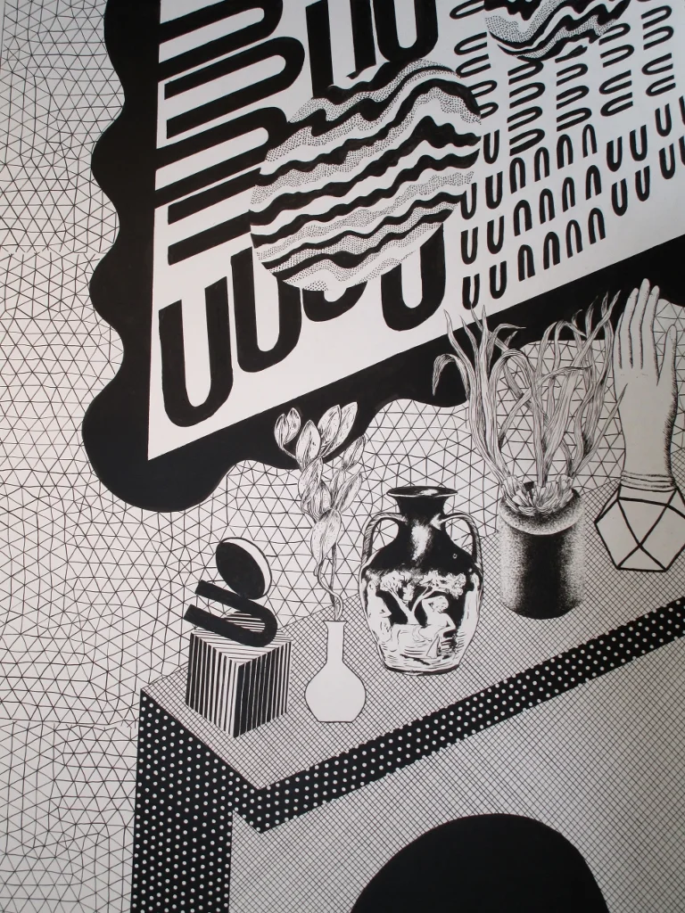 Detail of Goodnight Moon mural