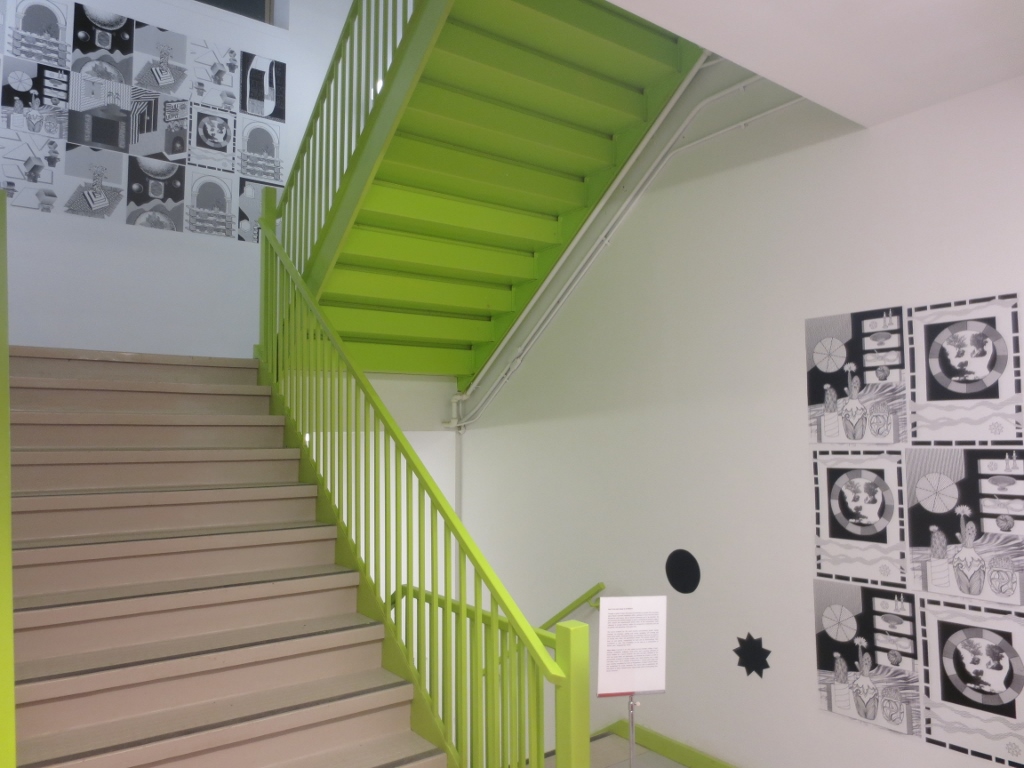  Am I in my own house at all Mister?  Vinyl three story stairwell installation  Artscape Youngplace  September 2014- February 2015 