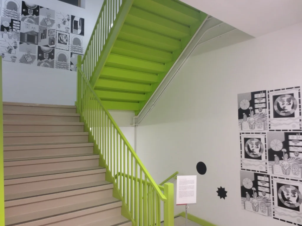 Am I in my own house at all Mister? Vinyl three story stairwell installation Artscape Youngplace September 2014- February 2015