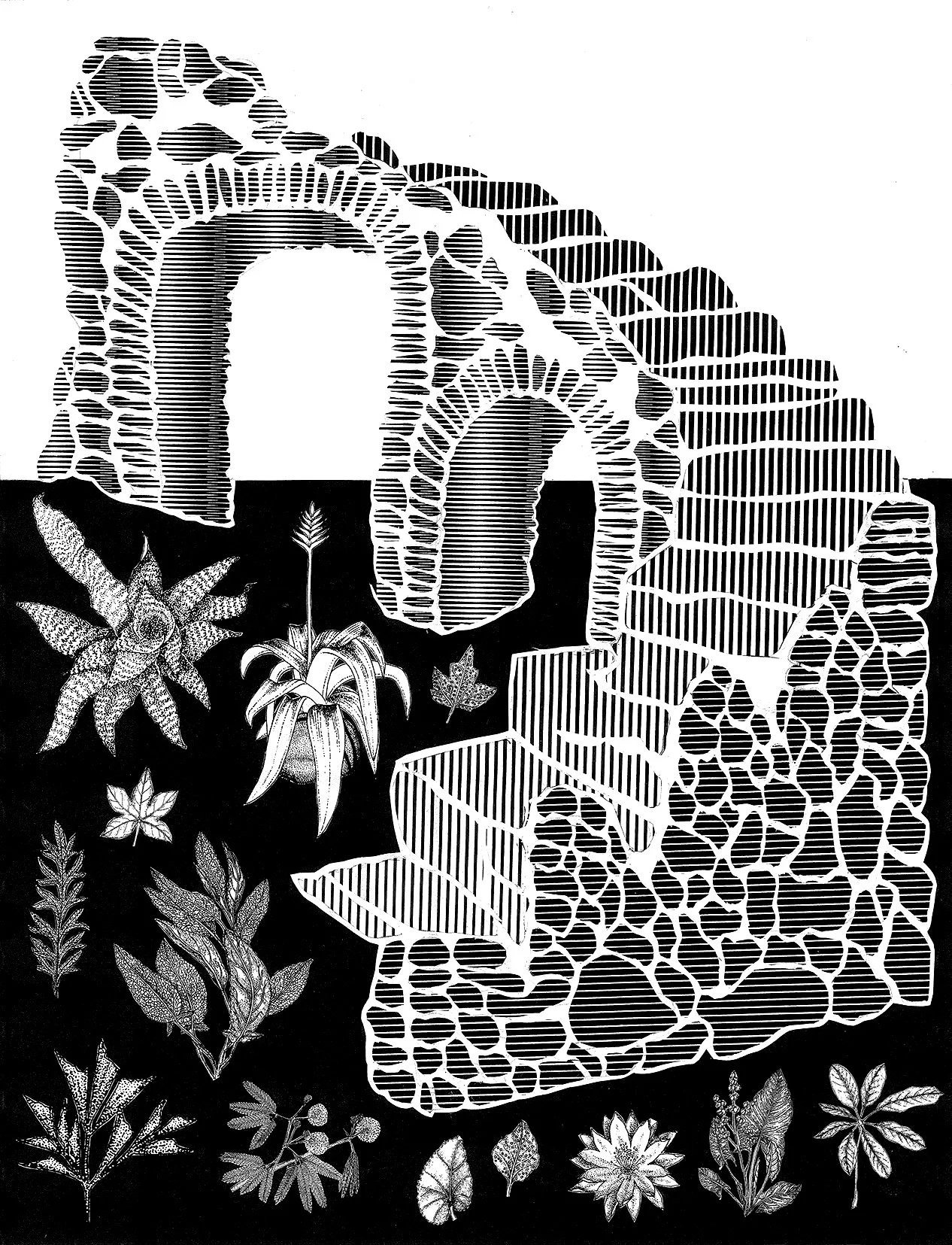 The forest where I died Screenprint 18" x 24" 2015
