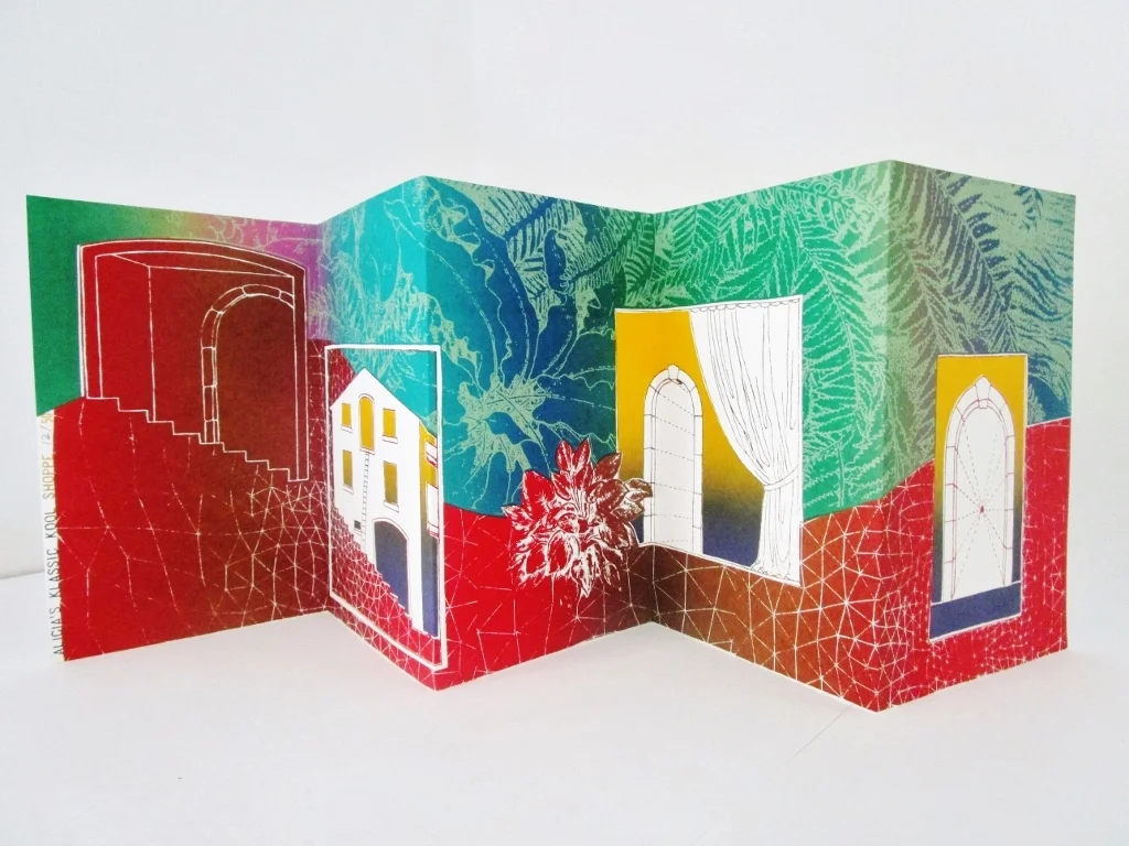 Infinite Possibility/Deep Shade (infinite possibility side pictured) Screenprinted accordion book 25" x 8" x 5" Edition of 50 2016
