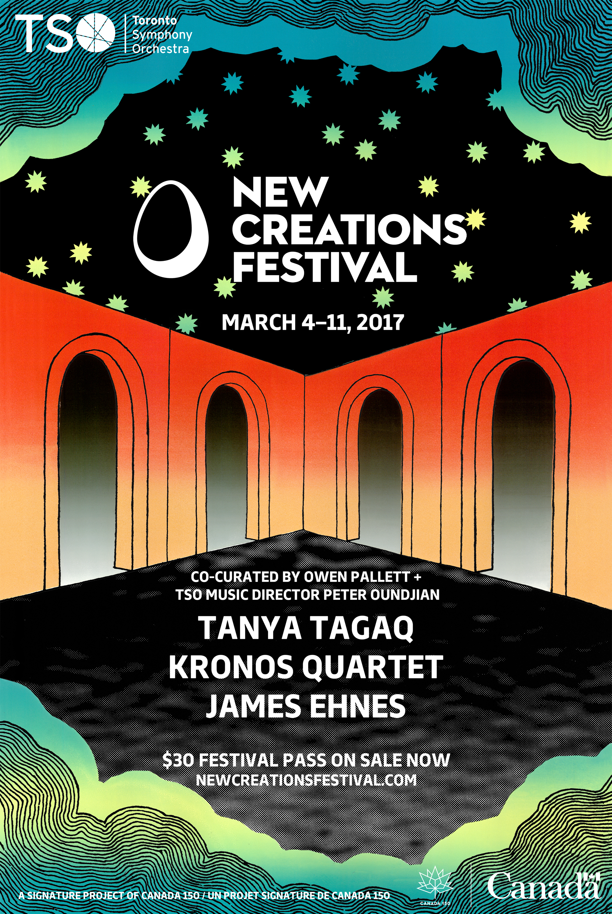 New Creations Festival 2017 Screenprint 18" x 27" 2017