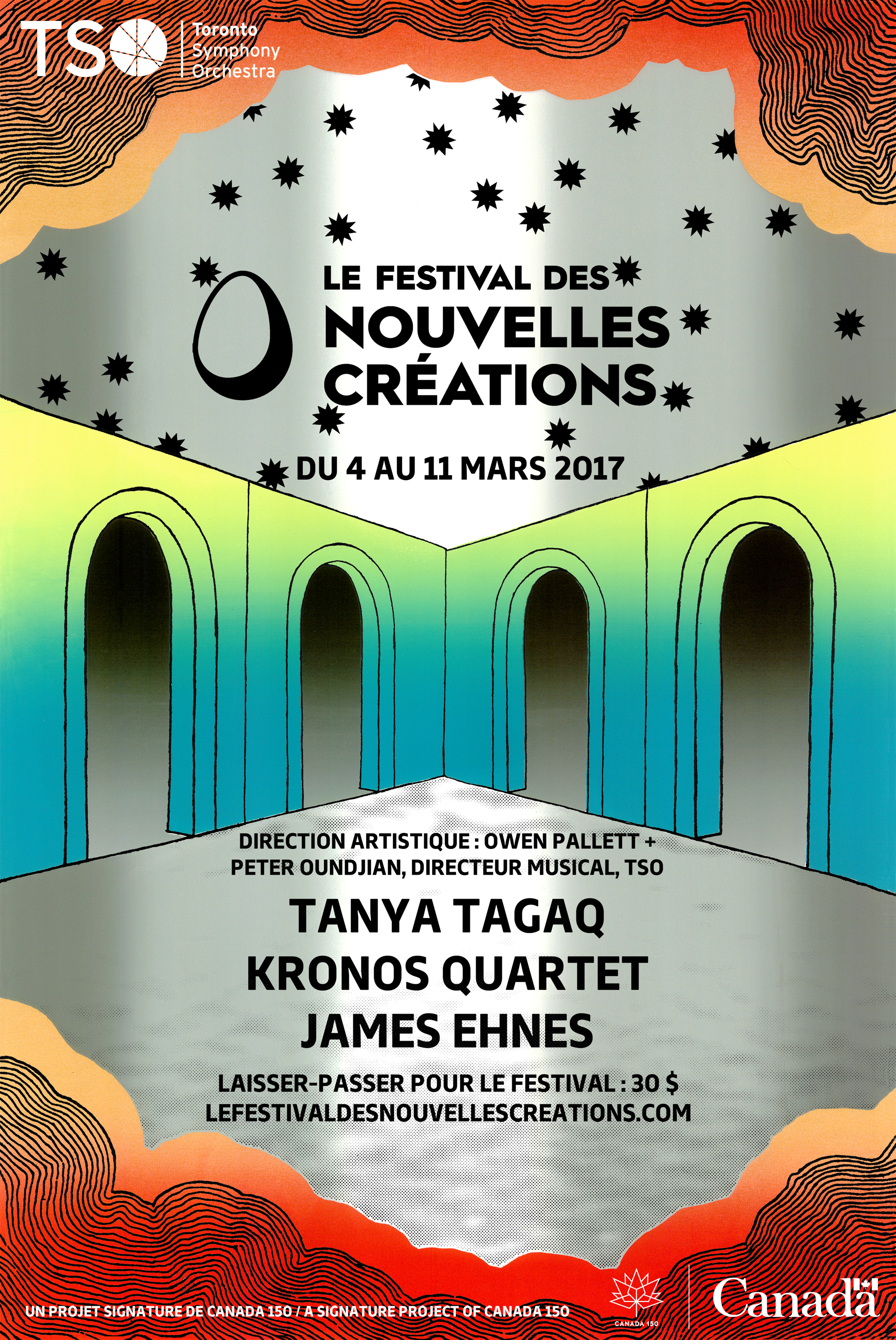  New Creations Festival 2017  (French version)  Screenprint  18" x 27"  2017 