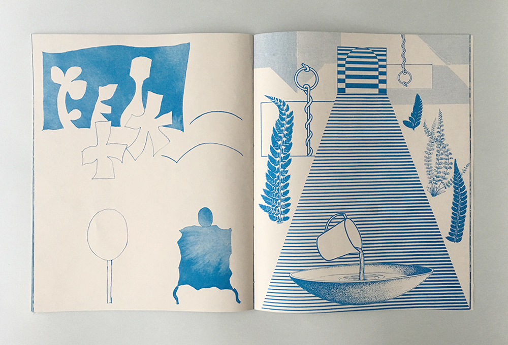 Flowers from a distance collaboration with Eunice Luk 32 pages, risograph and thermograph printed, hand sewn binding 2017