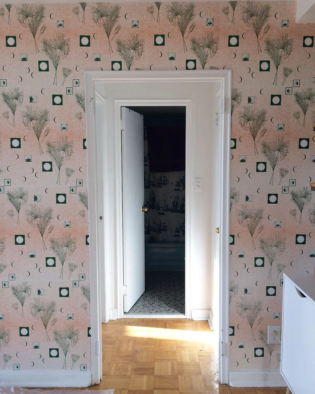 custom screenprinted wallpaper 8ft x 18ft Toronto, 2019