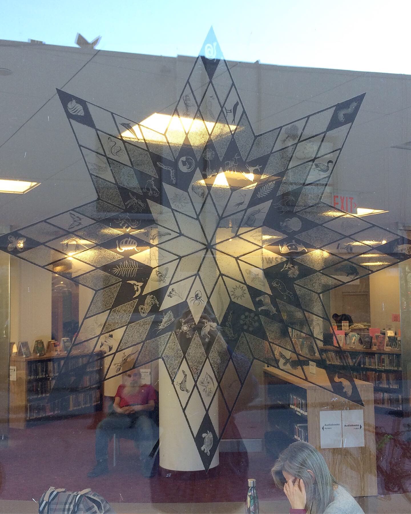  Wandering Star  window vinyl installation  the Browsery at Toronto Reference Library, Toronto  spread across window area of 8ft x 60ft  2019 