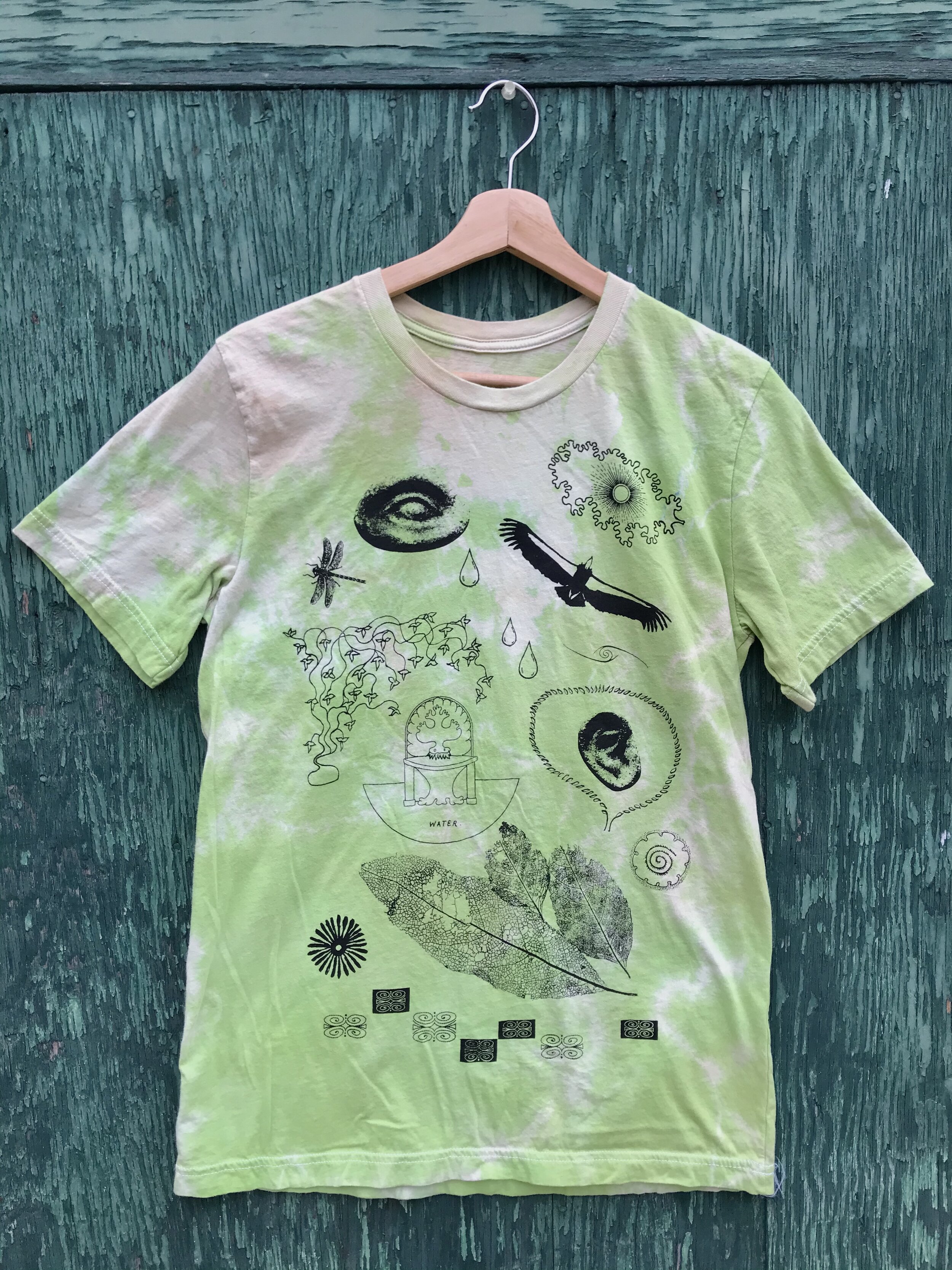  The Forest Remembers t-shirt  Tie dyed and screenprinted   open edition, 2020 