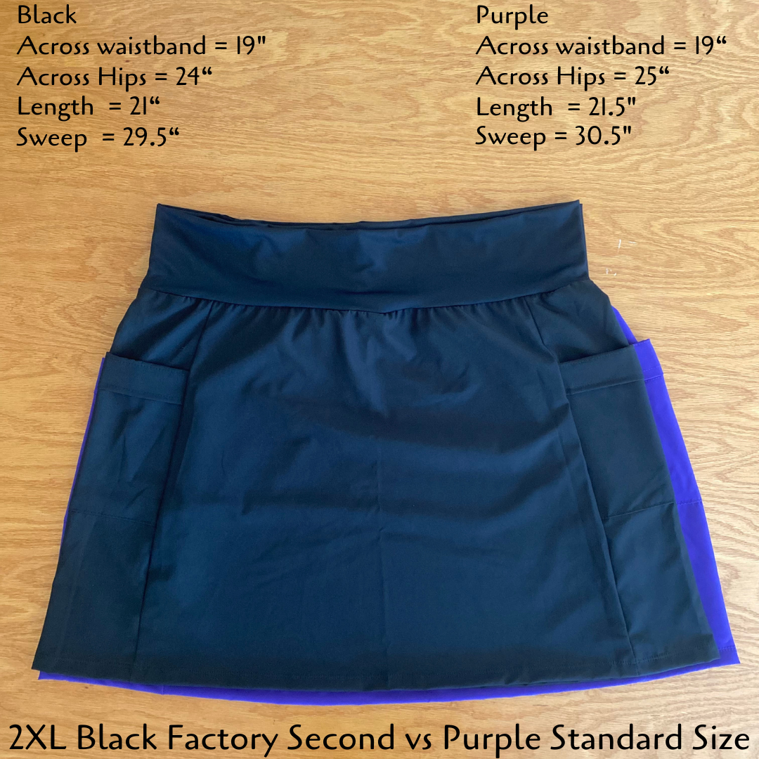 Purple Rain Adventure Skirts-Shop-Factory Seconds Skirt Black