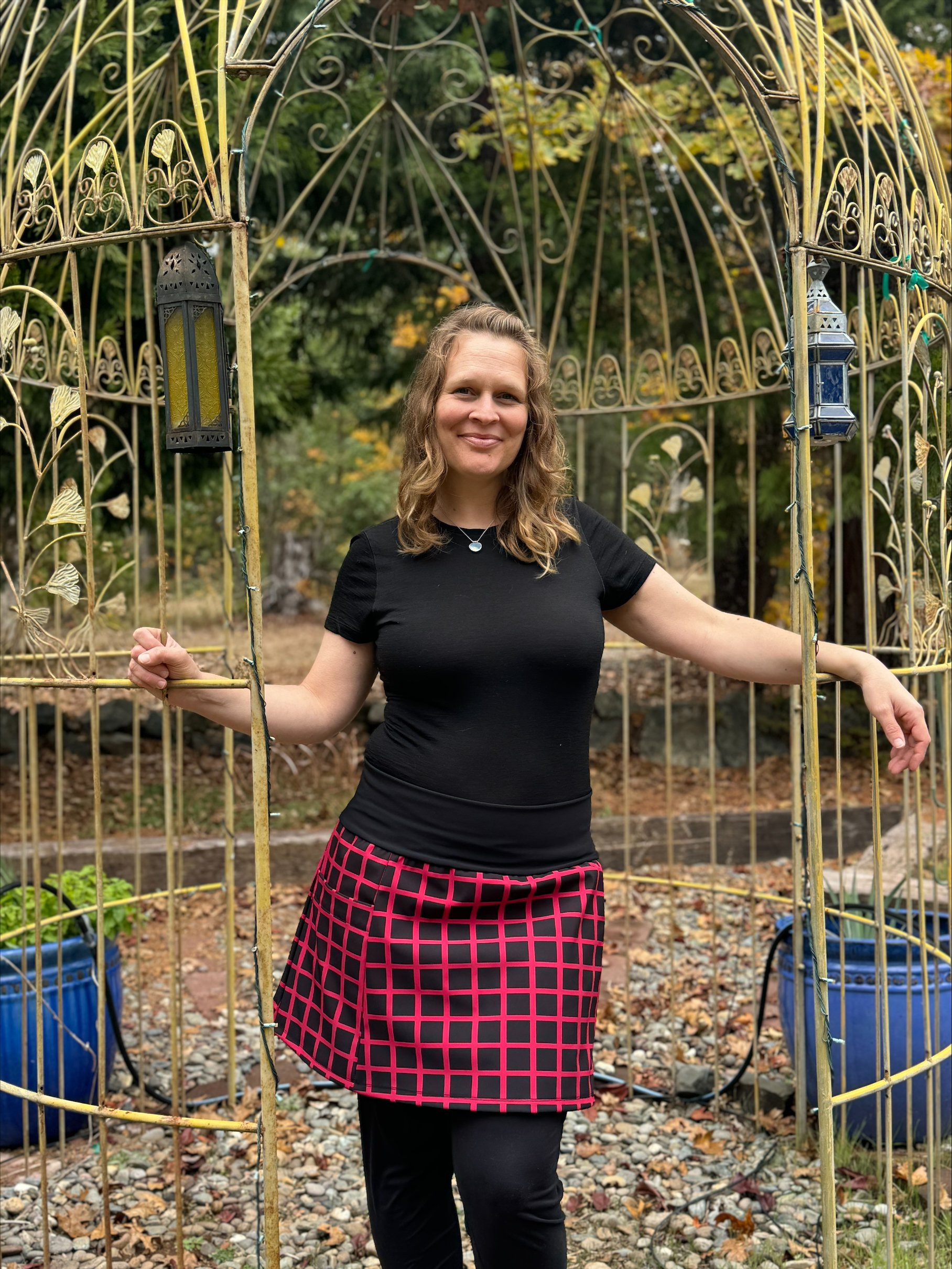 Winter Skirt - Pink Grid 2024