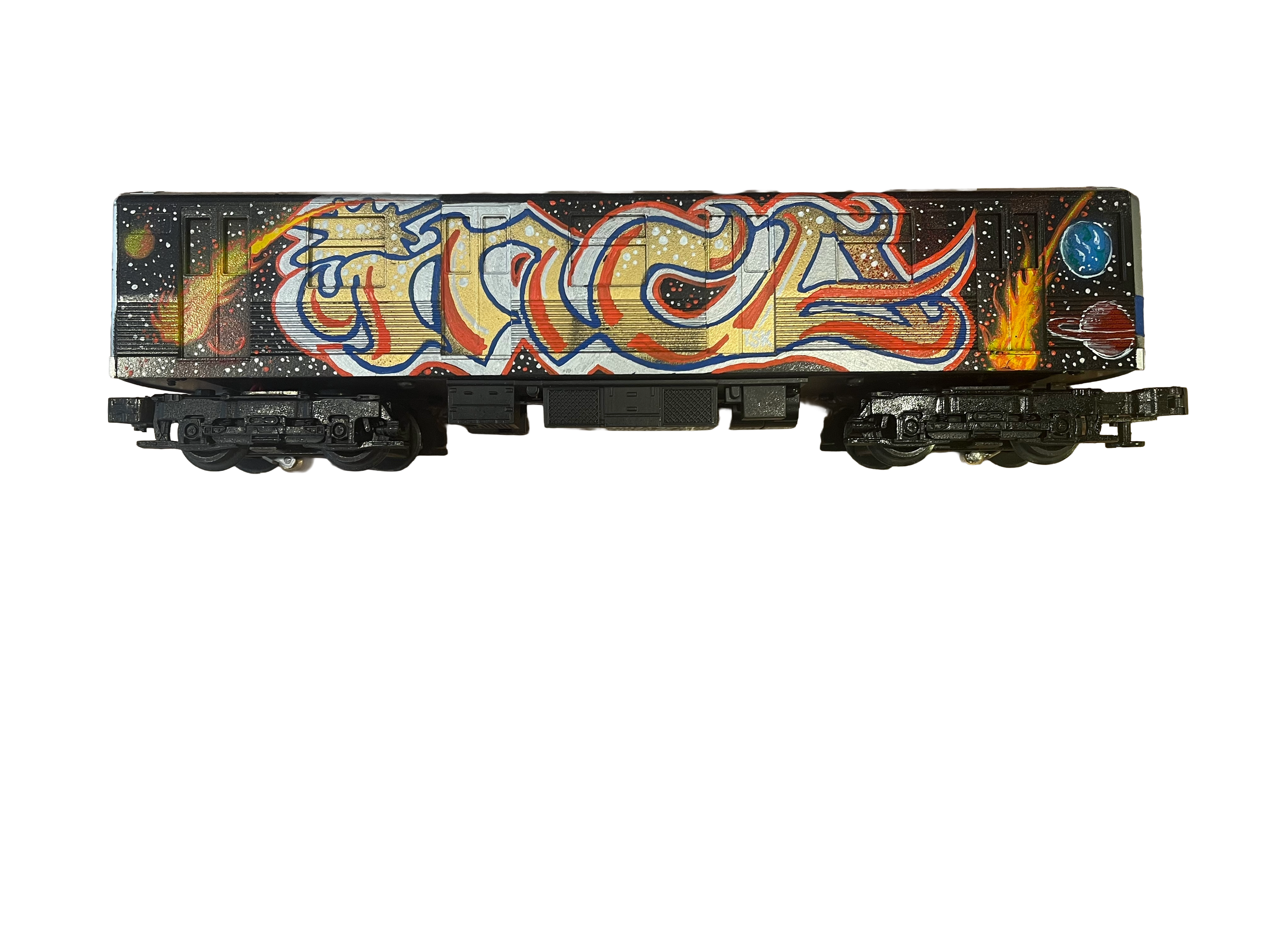 Inca mth railking o-gauge model subway mta new york graffiti train