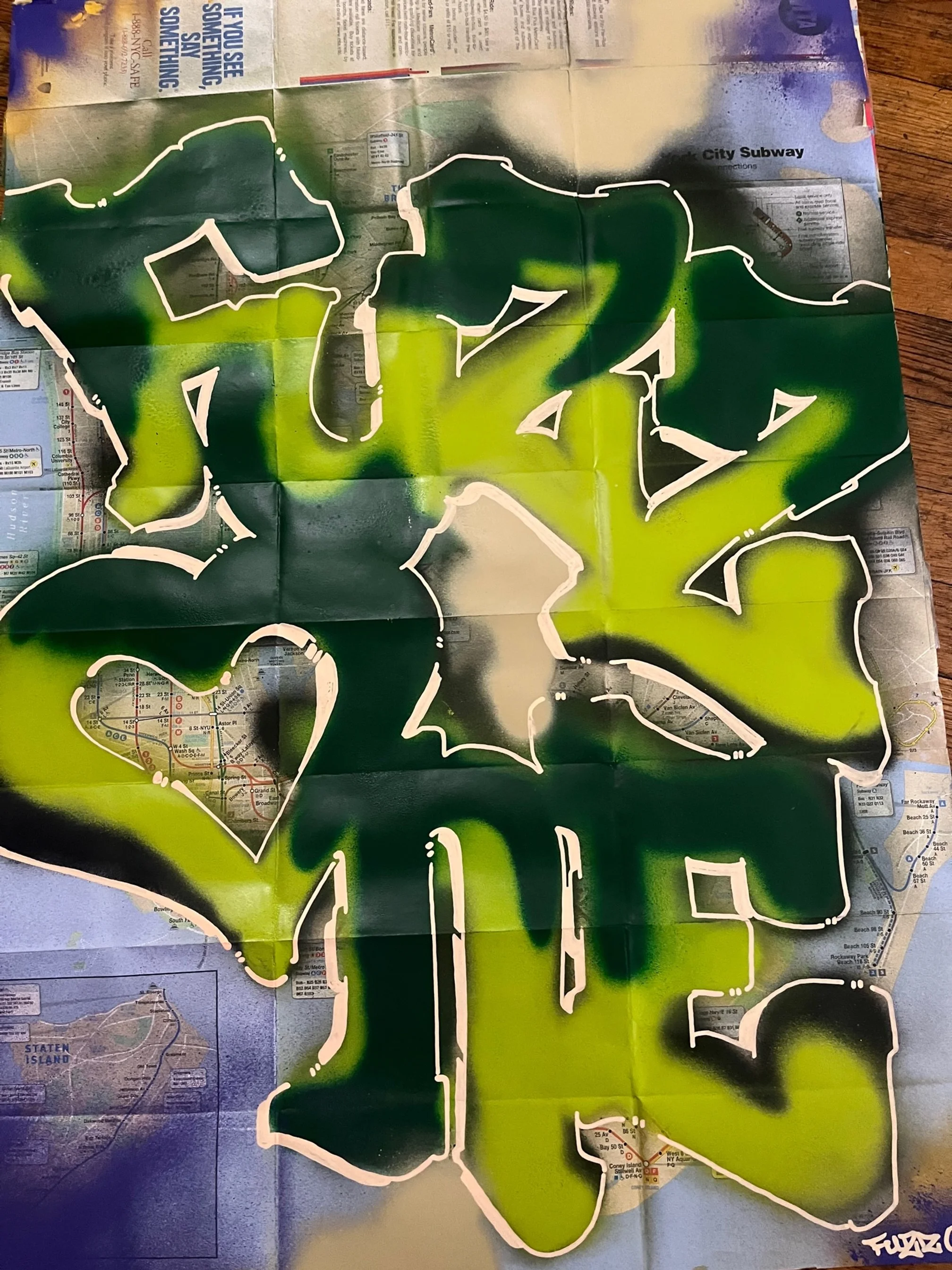 fuzz one graffiti subway map