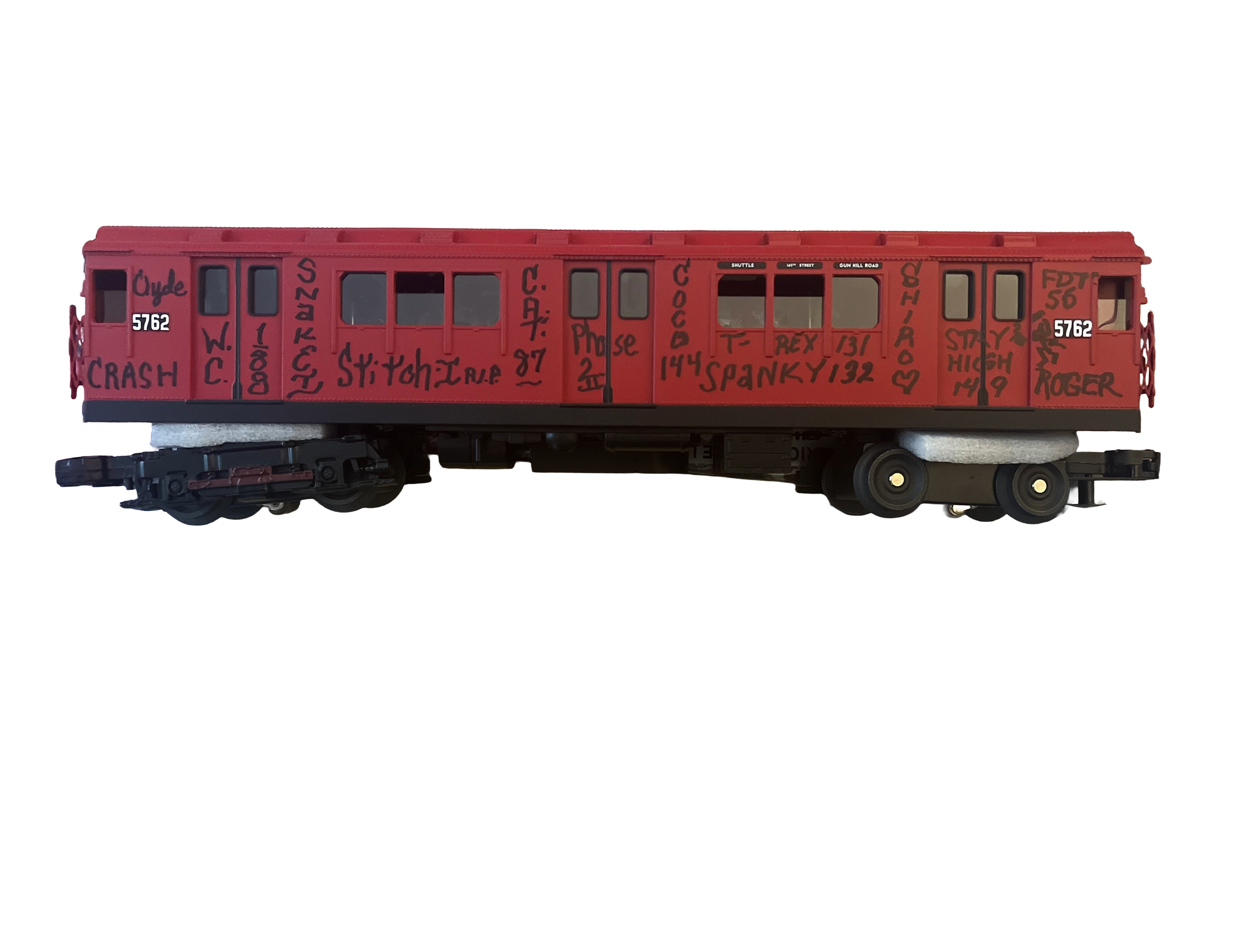 Snake1 custom painted MTH Railking model train subway mta nyc graffiti