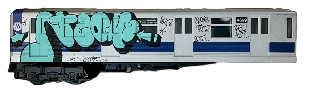 Ghost ris mth railking o-gauge model train mta subway graffiti
