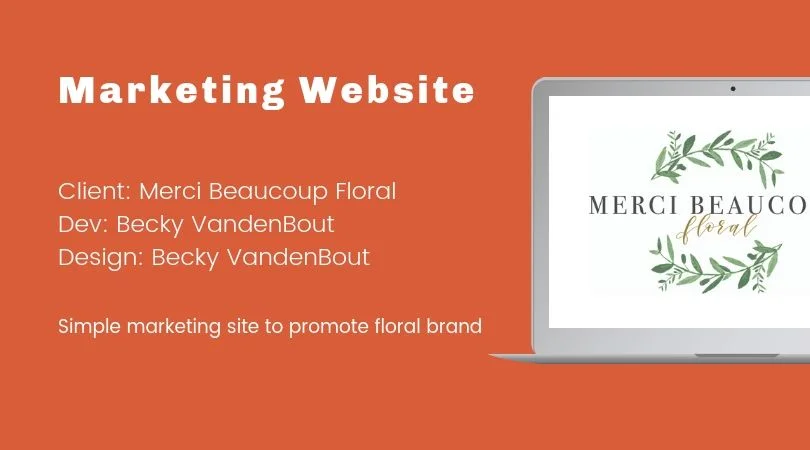 Merci Beaucoup Floral Marketing Website