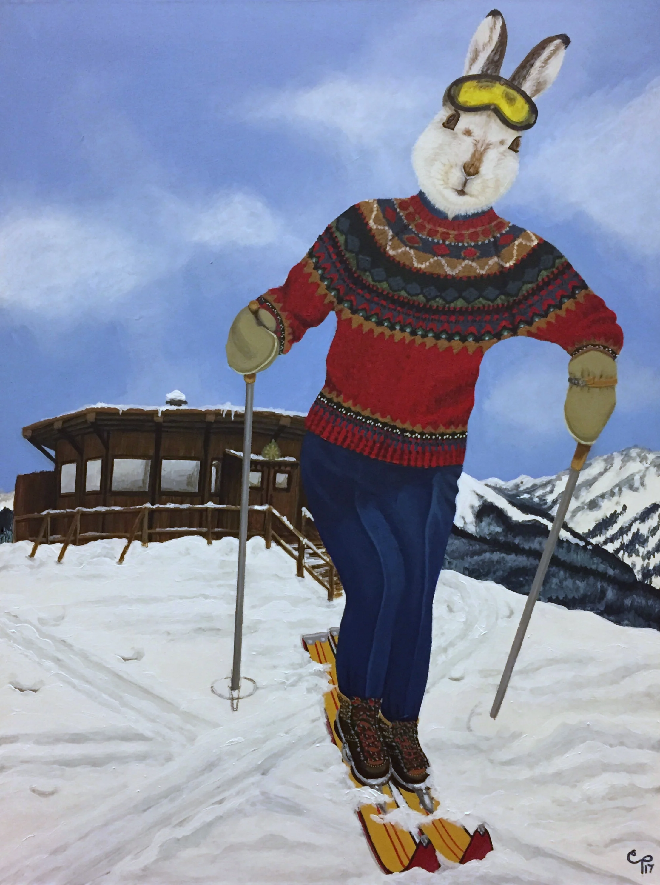 1950 Ski Bunny - Aspen Mtn. (Commission)
