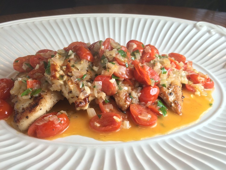 Chicken with Tomatoes and Basil