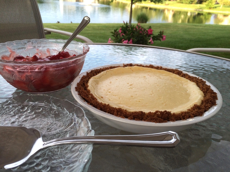 Strawberry Lemon Cheesecake Pie