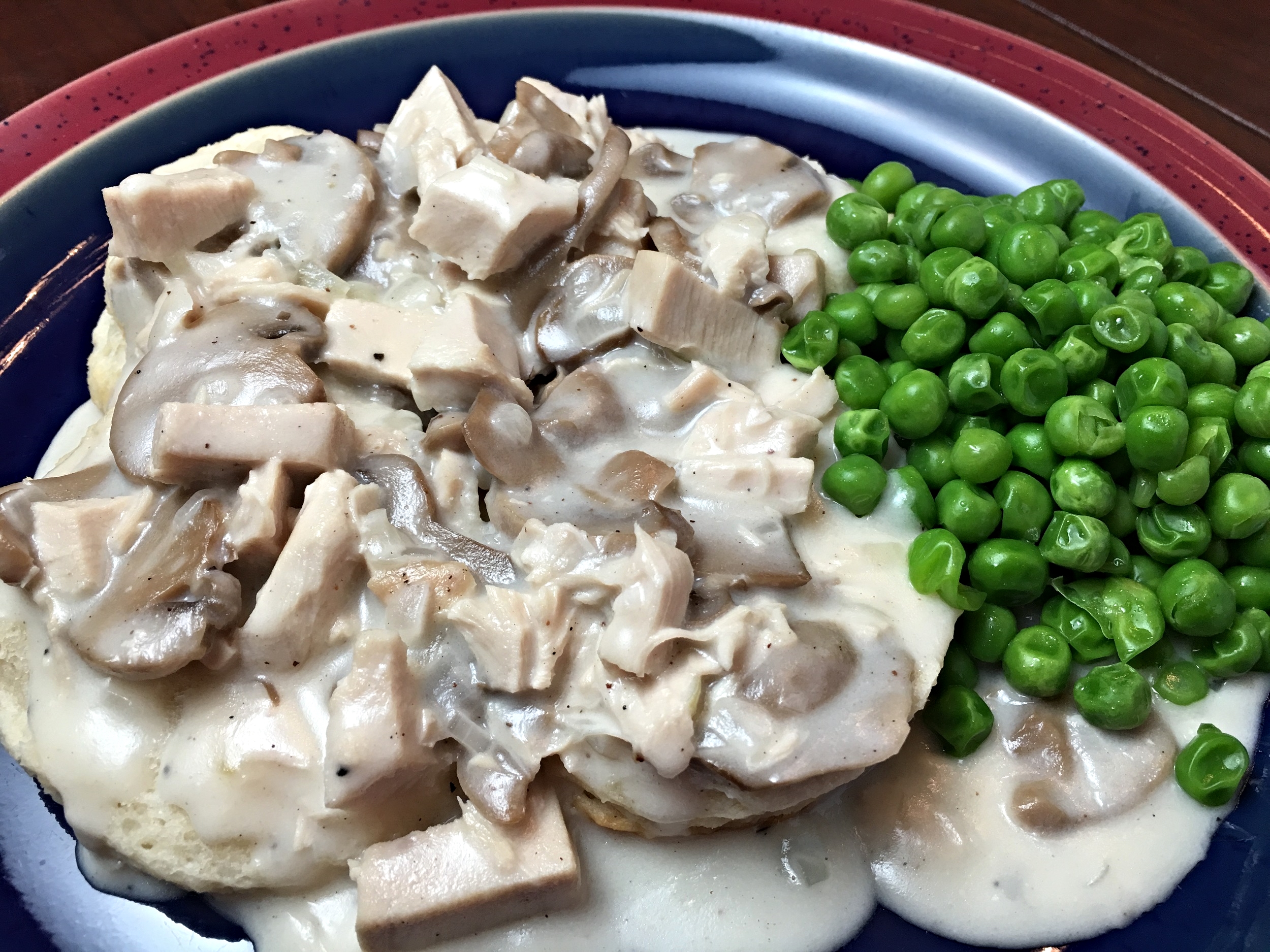 Creamed Chicken on Biscuits