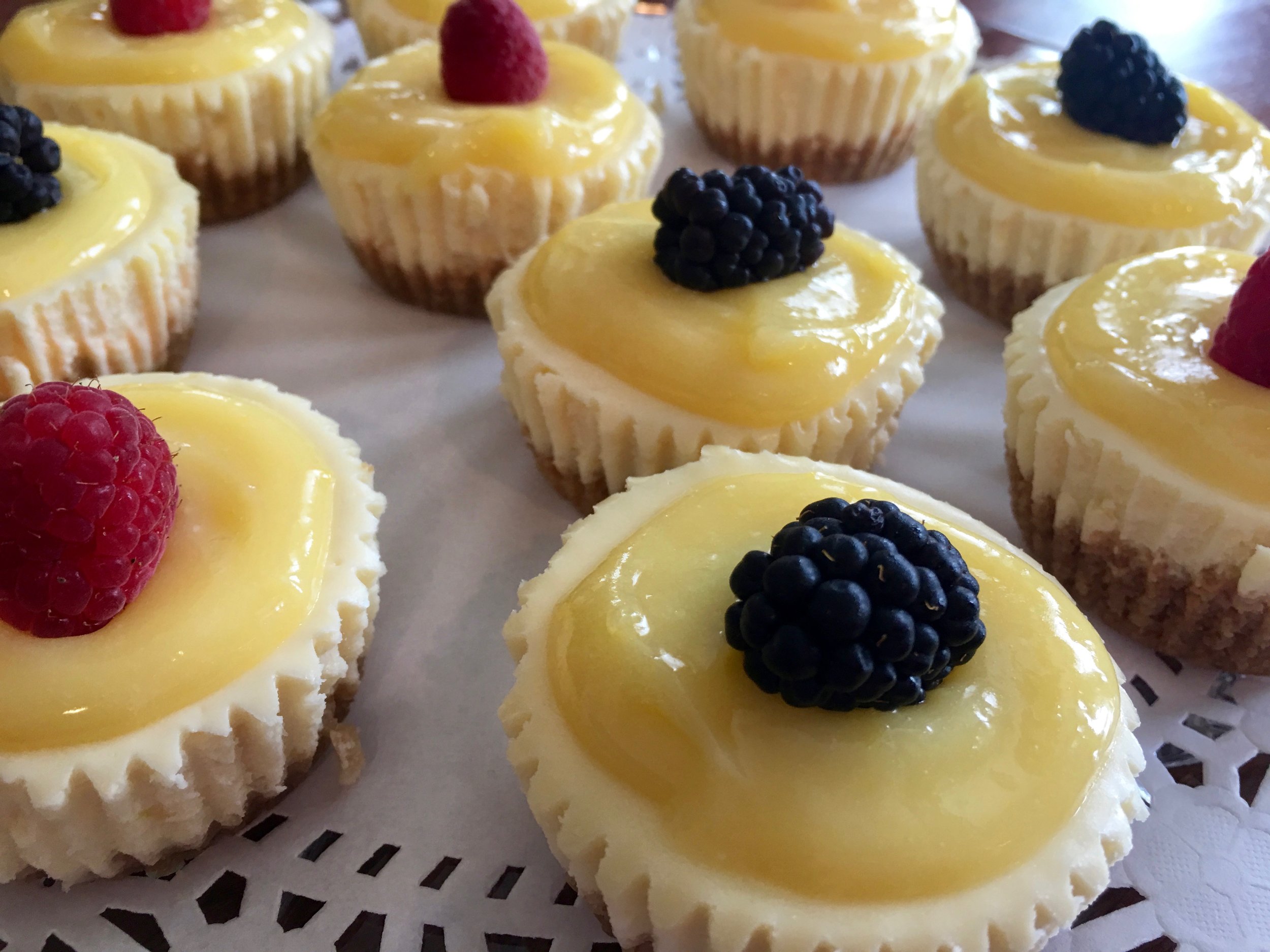 Mini Lemon Cheesecakes