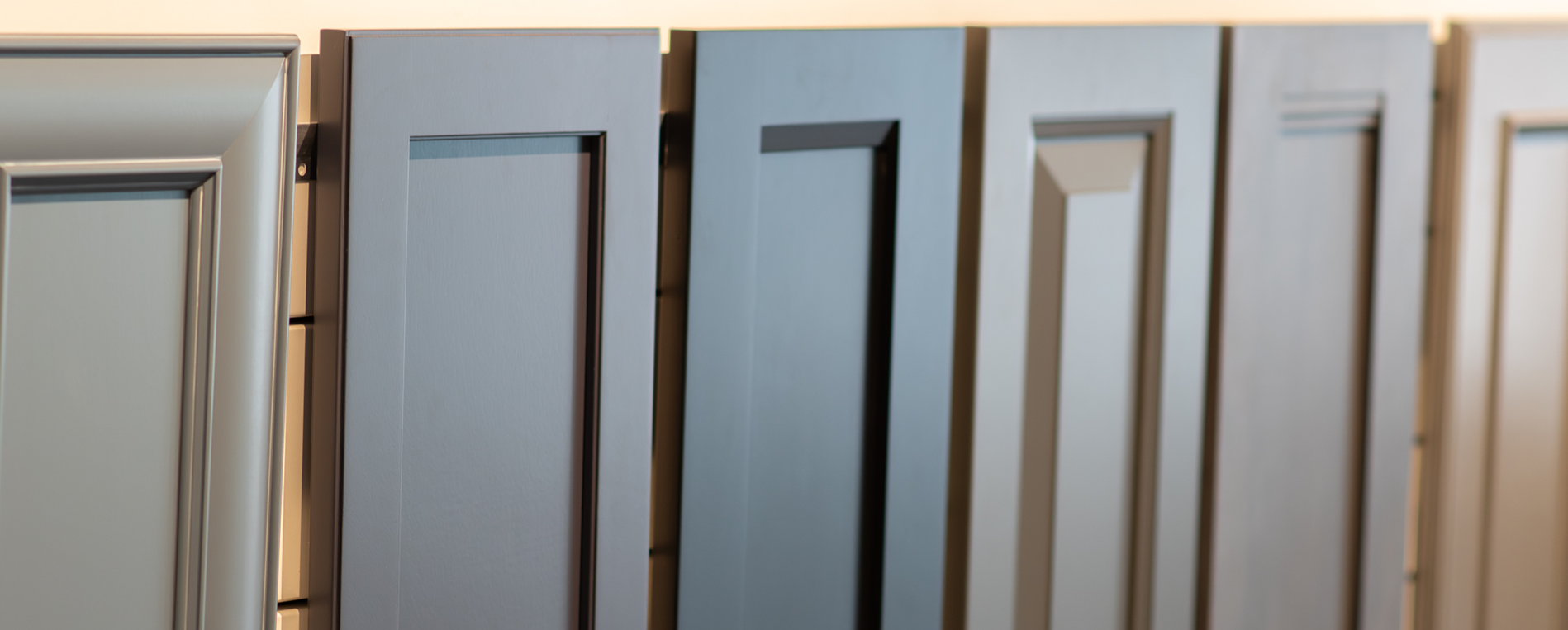semi custom cabinet samples at mise en place design showroom in bremerton washington