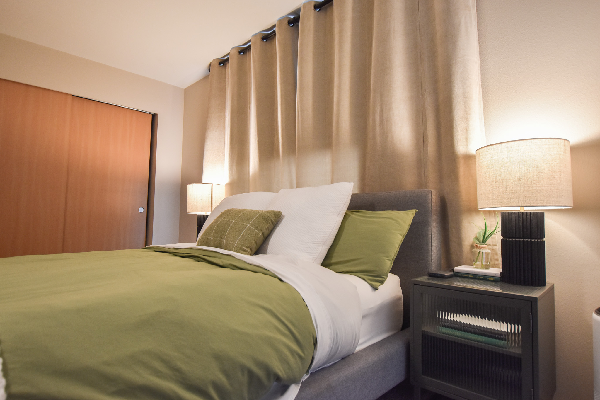 Warm Apartment Bedrooms and Hallway