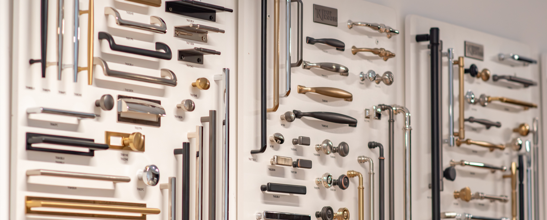 showroom in manette bremerton washington of cabinets and metal handle collection